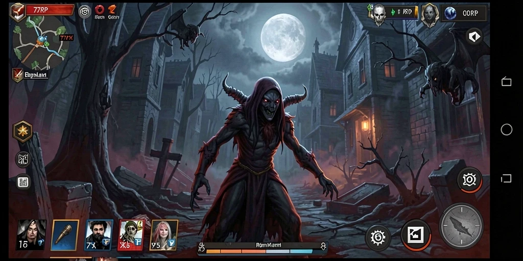 Tangkapan layar menunjukkan gameplay menegangkan di 77RP.