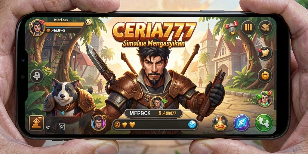 Tampilan gameplay CERIA777 yang penuh warna dan menarik.
