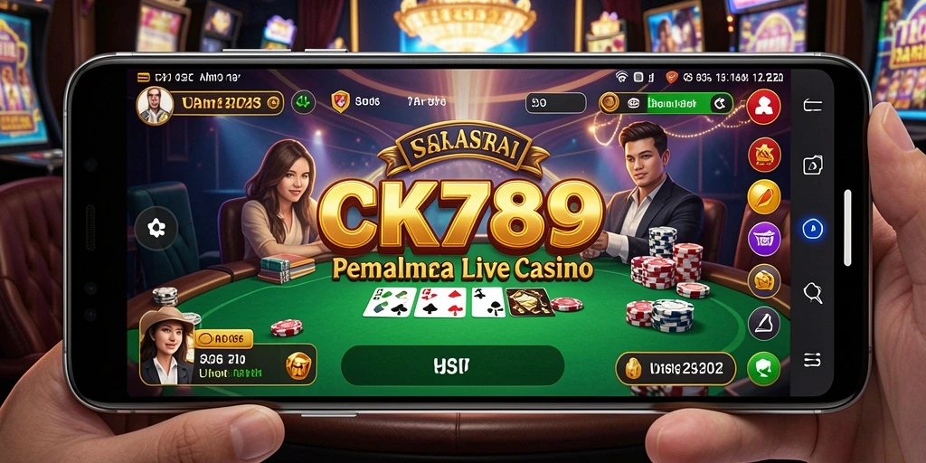 Tampilan gameplay CK789 yang mendebarkan dan interaktif dari Live Casino.