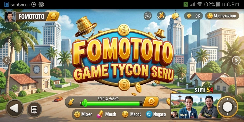 Gameplay FOMOTOTO yang menarik dan interaktif dalam genre Tycoon.