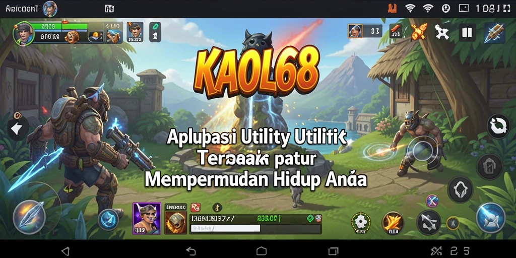 Tampilan utama KAOL68 dengan berbagai fitur Utility