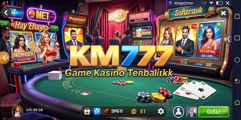 Screenshot gameplay menunjukkan suasana mendebarkan di kasino.