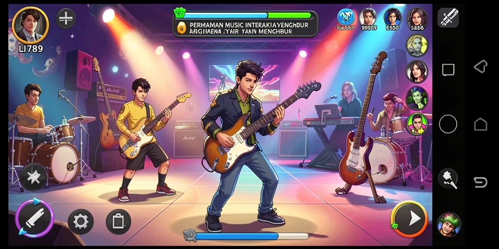 Screenshot LI789 menunjukkan gameplay yang penuh warna dan interaktif.