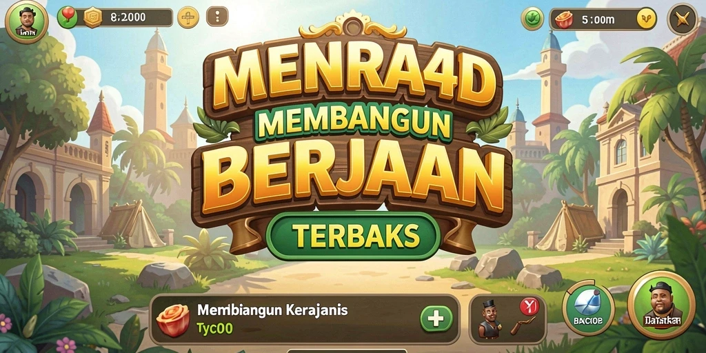 Screenshot MENARA4D menampilkan aksi menarik dalam membangun menara bisnis.