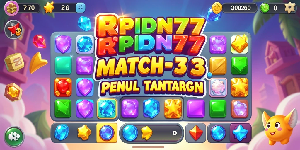 Gameplay seru RPIDN777 yang menampilkan keseruan mencocokkan item.