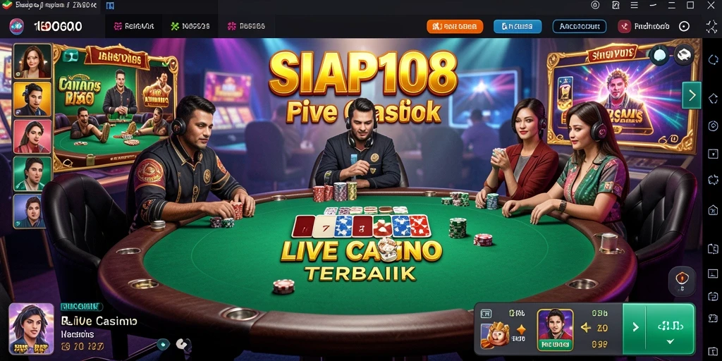 Tampilan gameplay Live Casino SIAP108 yang mengasyikkan.