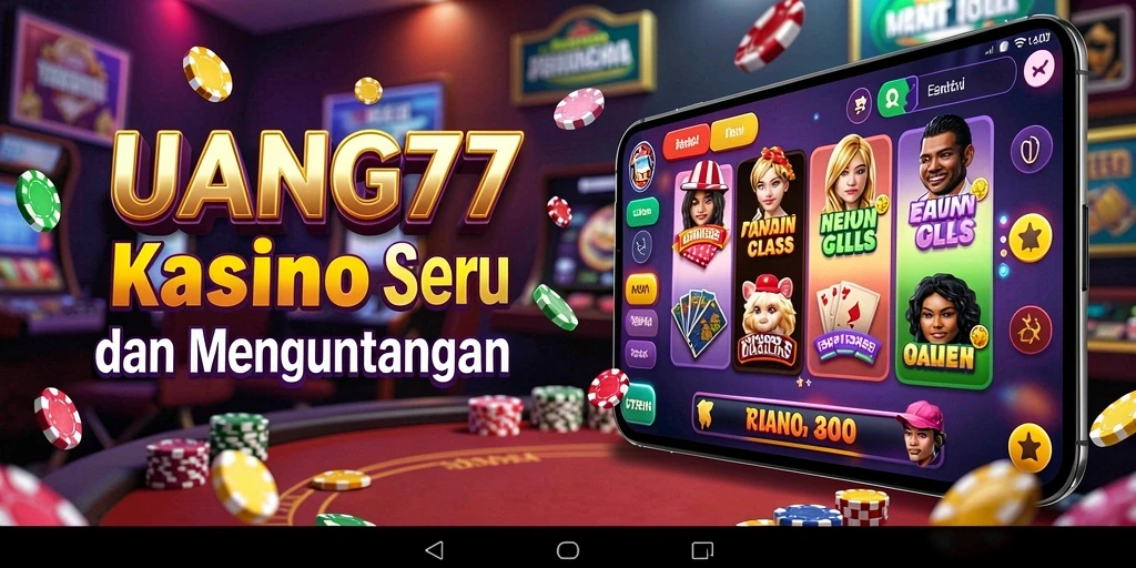 Tampilan menawan dari gameplay kasino di UANG77.