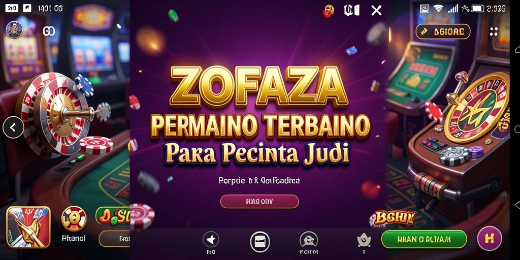 Screenshot gameplay menunjukkan keseruan bermain kasino di ZOFAZA.